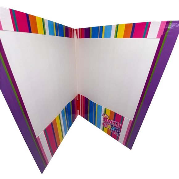 COPY - Lisa Frank Queen of Color NOS 2 pocket School Folders Portfolio - Picture 10 of 15